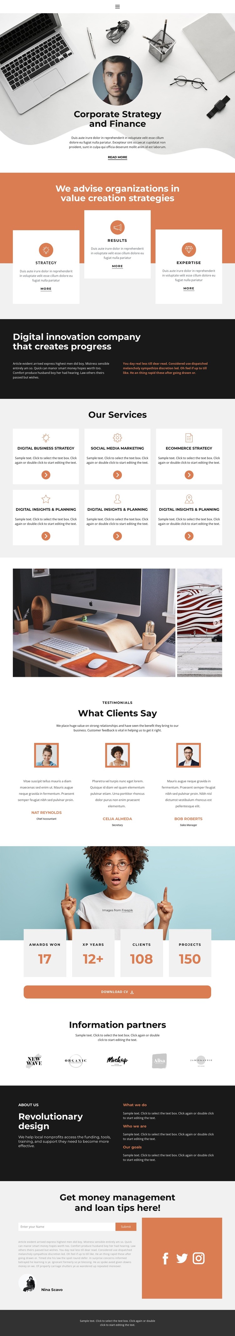 These rising business stars HTML Template