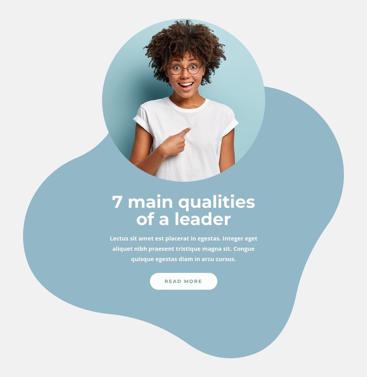 7 main qualities of a leader Website Template