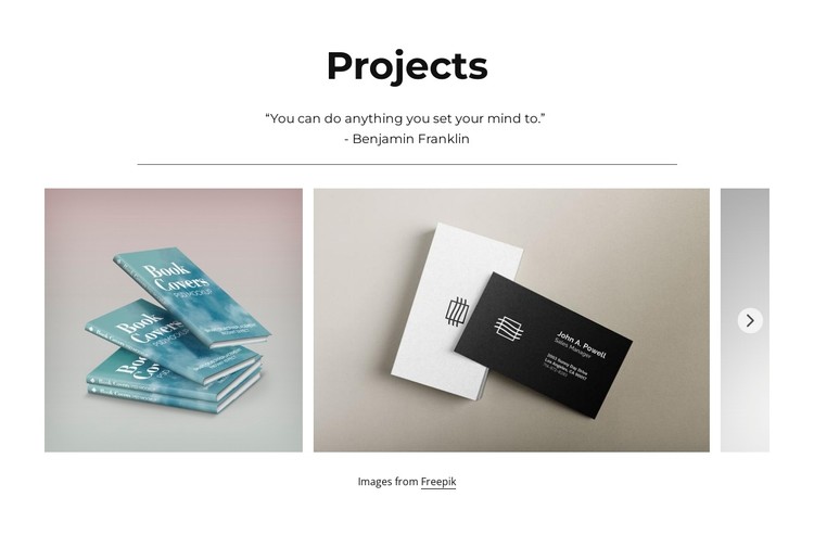 Slider projects CSS Template