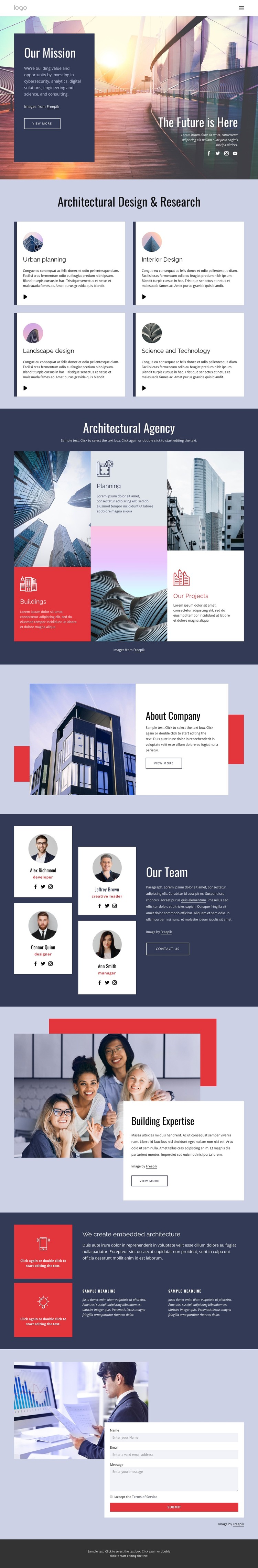 Dynamic architectural design CSS Template