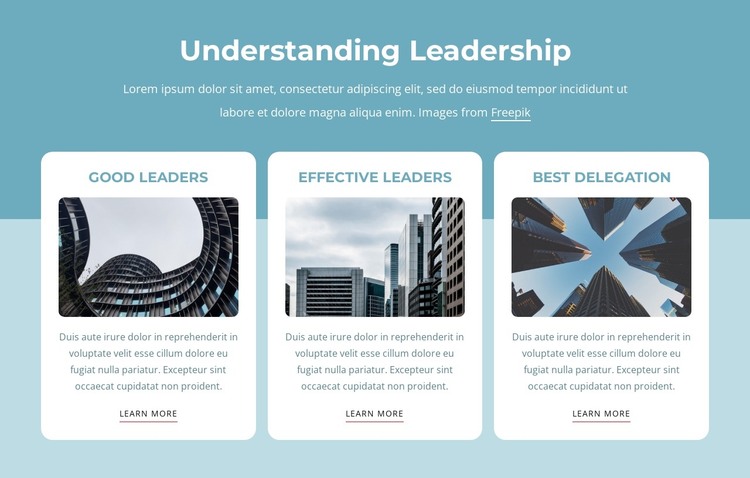 Understanding leadership HTML Template