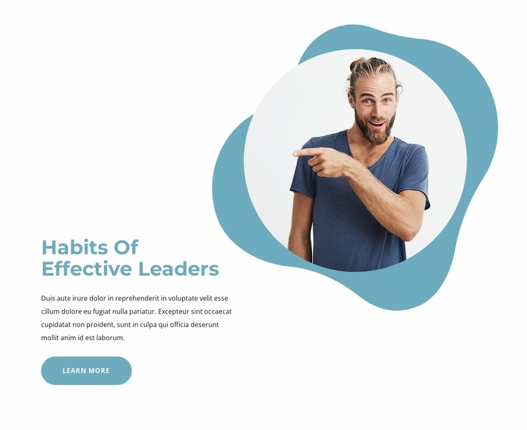 Habits of effective leaders Website Template