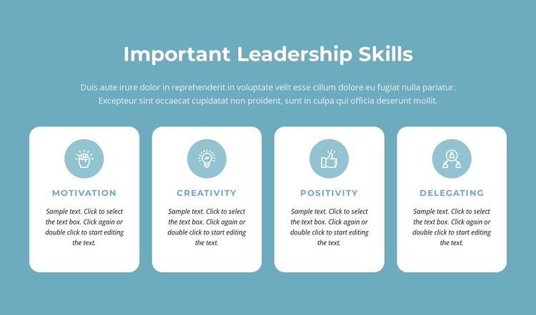 Important leadership skills HTML Template