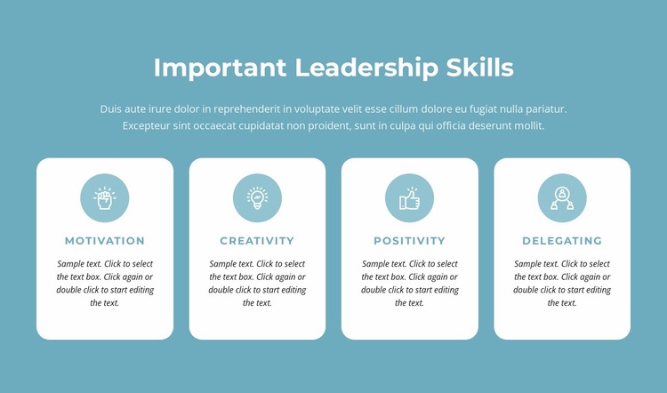Important leadership skills Website Design