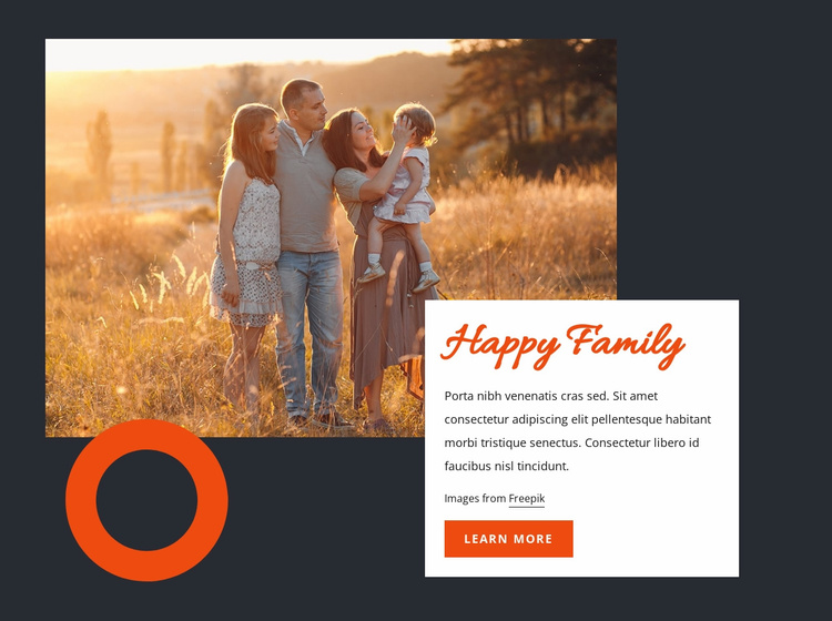 Happy family Website Template