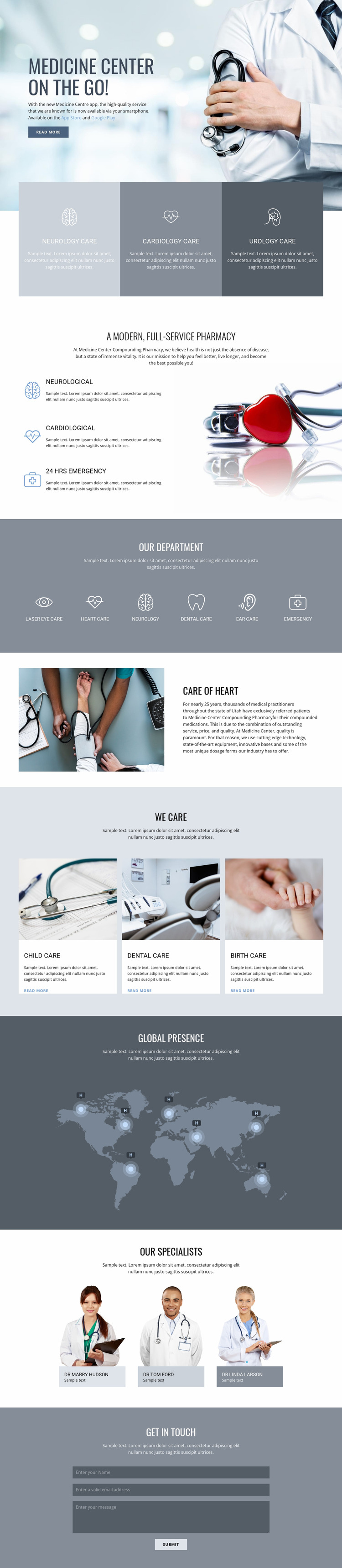 Pharmacy and medicine Html Website Builder