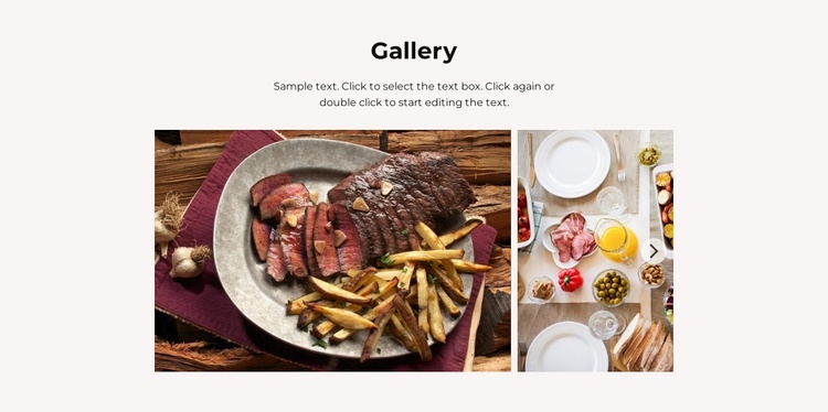 Gallery with kitchen Website Template
