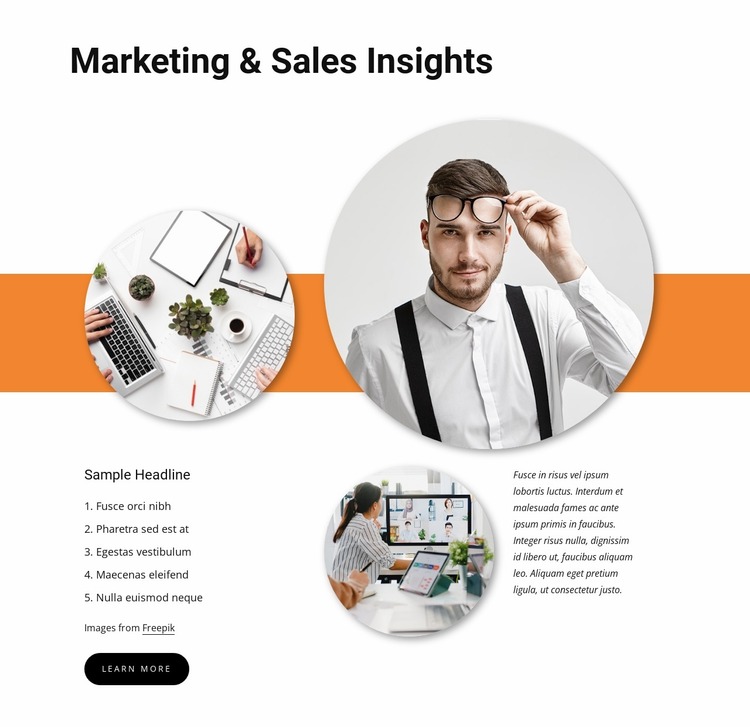 Sales insights Website Mockup