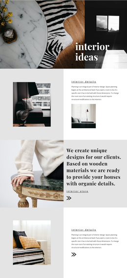 New Interior Ideas Store Web Design