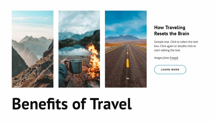How travel changes your brain Website Design