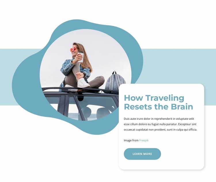 Traveling resets the brain Website Builder Templates