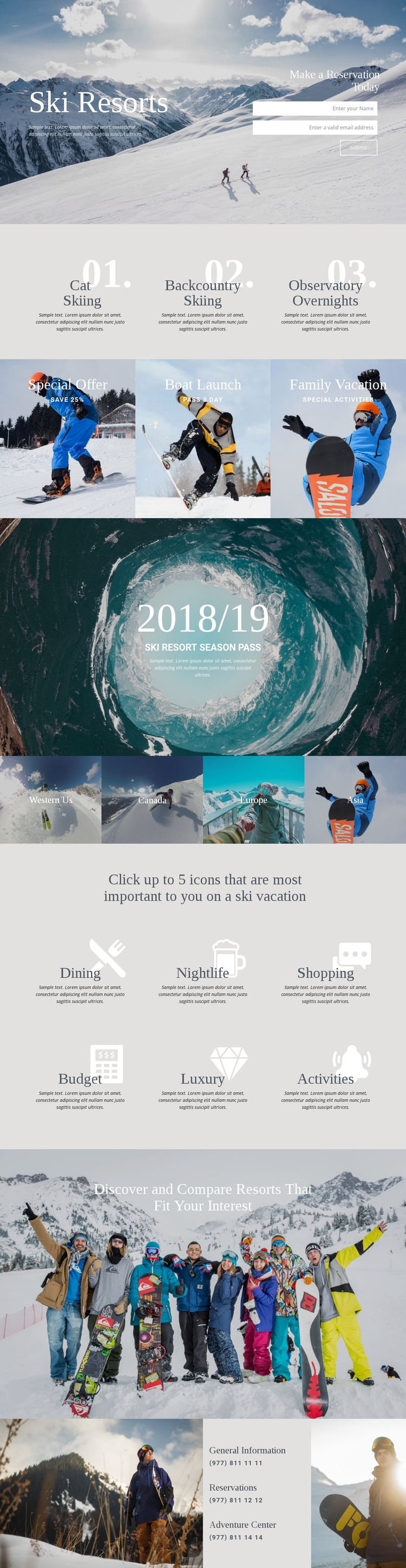 Ski Resorts HTML5 Template