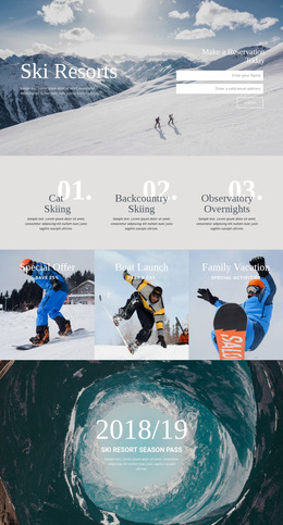 Download Ski Resorts Website Mockup