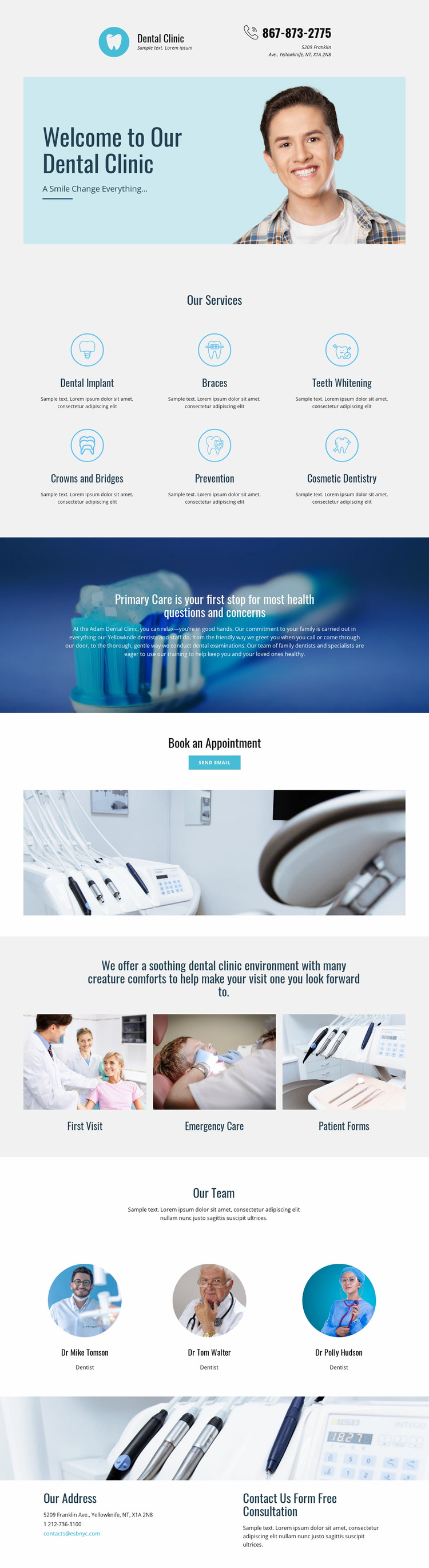 Clinic of dental medicine WordPress Website Builder