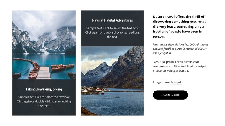 100+ active vacations HTML Template