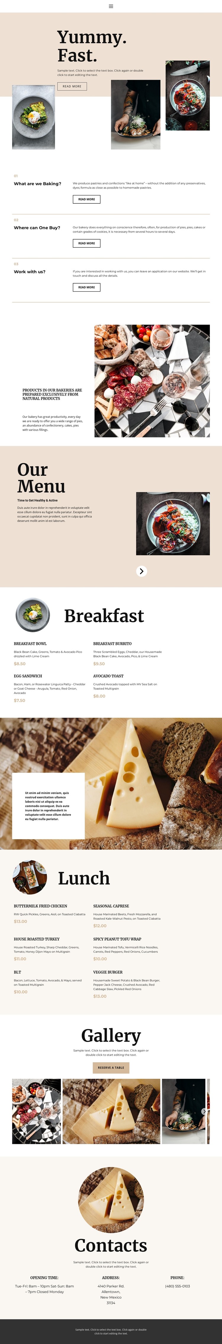 New restaurant HTML Template