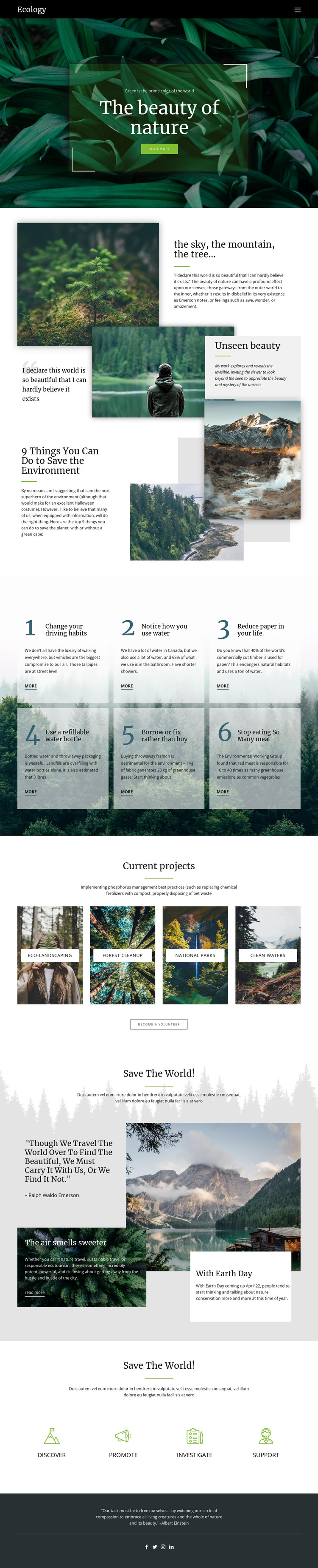 Skies and beauty of nature HTML Template