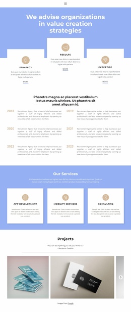 Get started with the free version Website Template