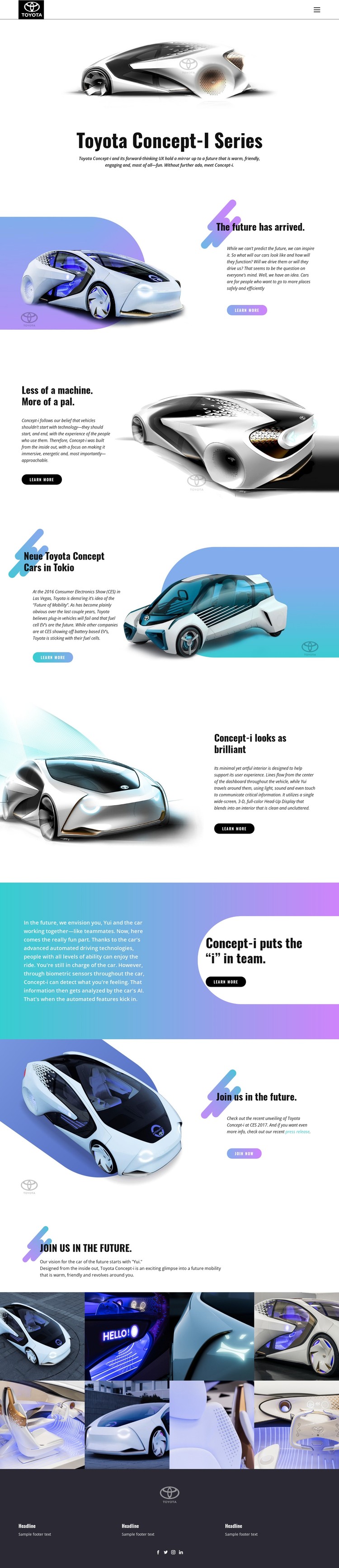 Advanced innovation cars CSS Template