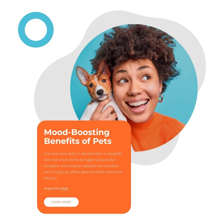 Mood-boosting benefits of pets Joomla Page Builder
