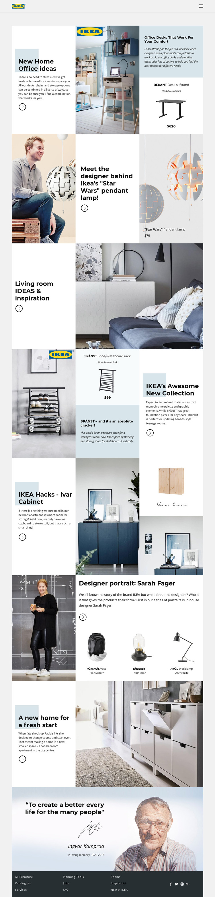 Inspiration from IKEA HTML Template