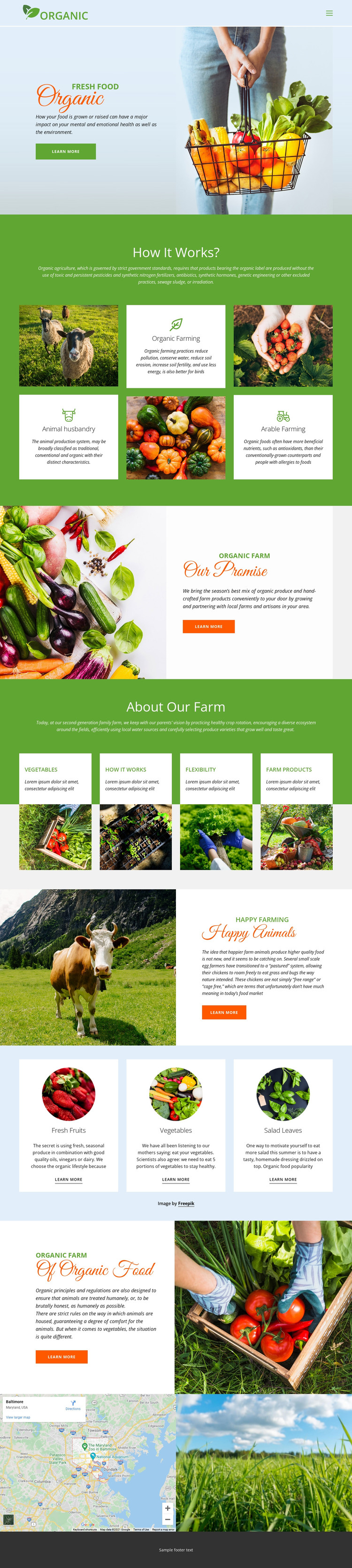 Eat best organic food HTML Template