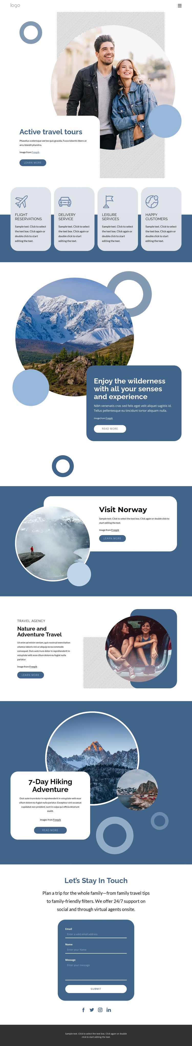 Active travel tours HTML Template