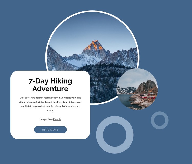 7-day hiking adventure CSS Template