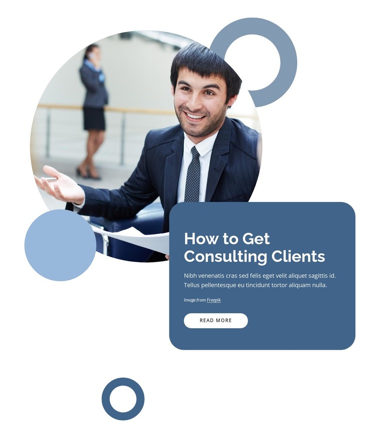 How to get consulting clients HTML Template