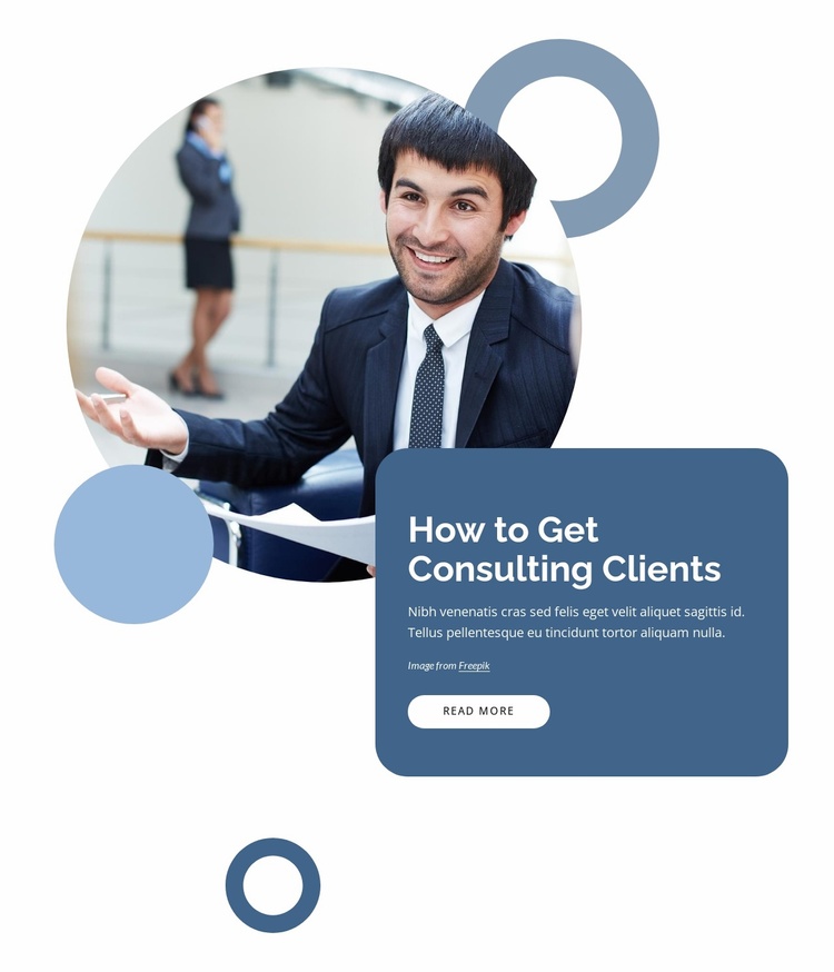 How to get consulting clients Website Template