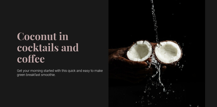 Coconut in cocktails HTML Template