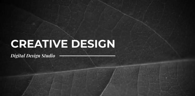 We create creatives from scratch CSS Template