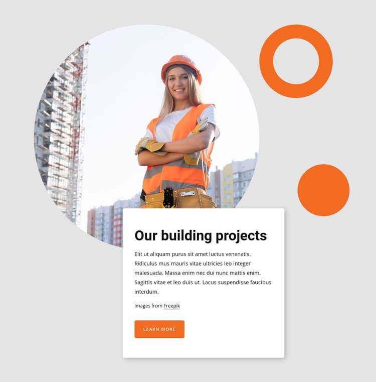 Our building projects WordPress Theme