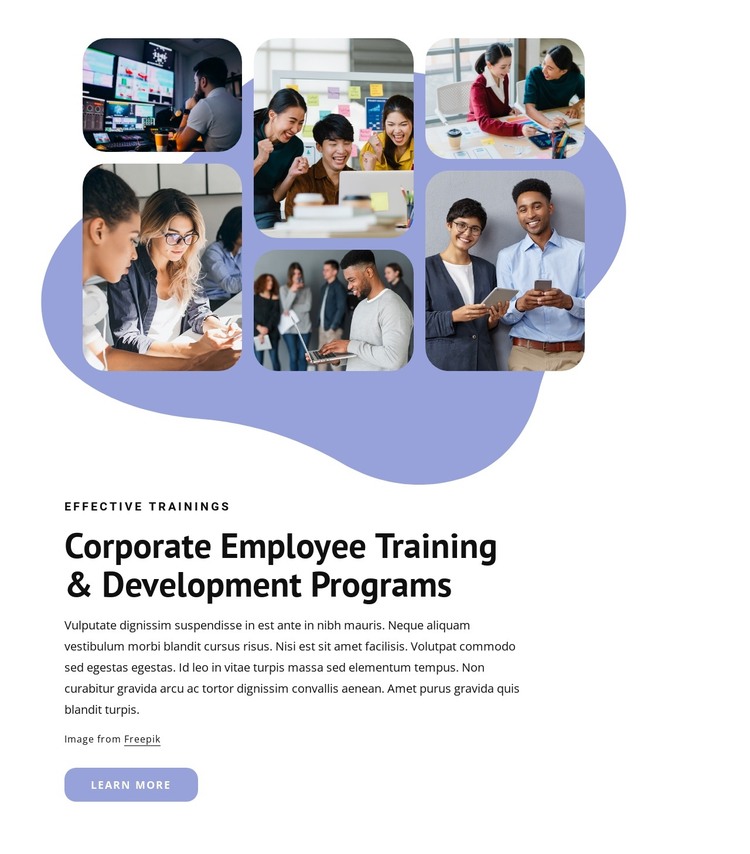 Corporate employee training HTML Template