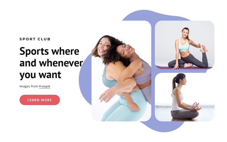 Group exercise classes HTML5 Template