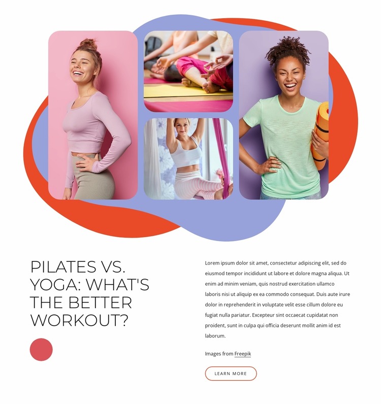 Pilates and yoga workouts WordPress Website Builder