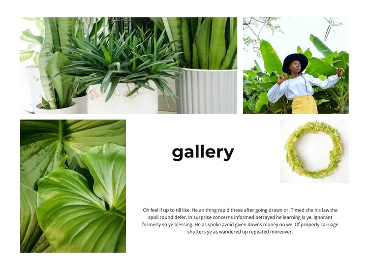 Green plant gallery CSS Template