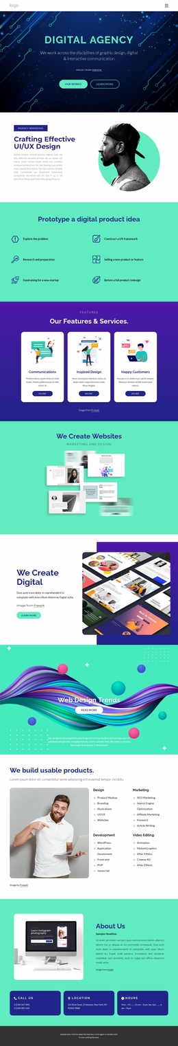 Ideas in creative portfolio Website Template