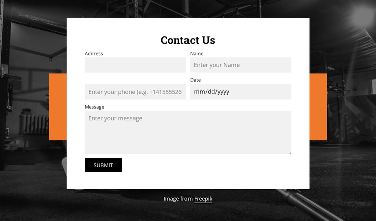 Form with two columns Template