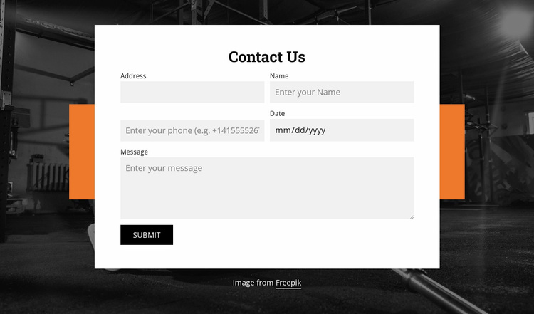  Form with two columns Website Design