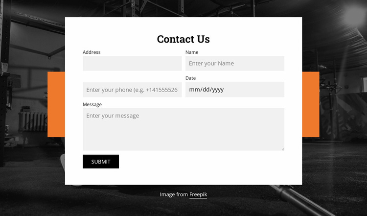  Form with two columns Website Template