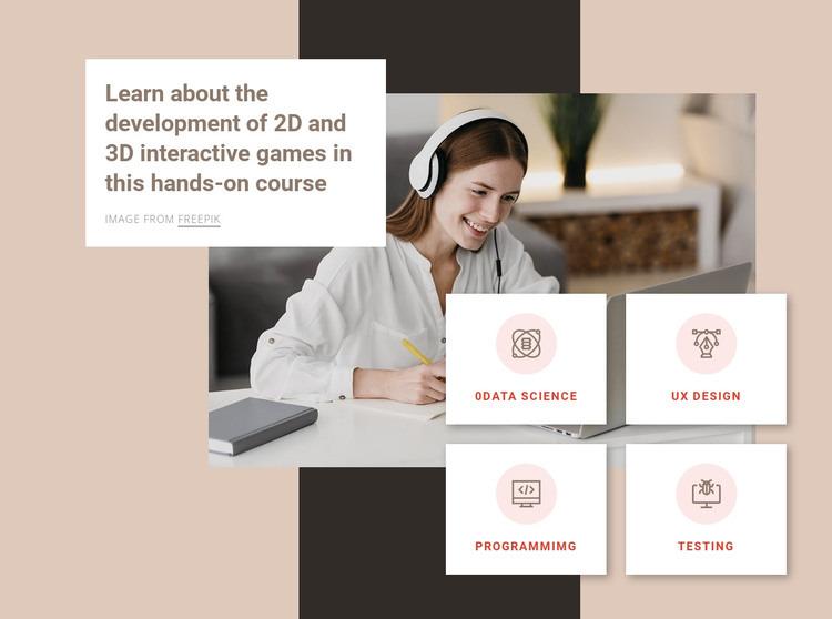 3D modeling courses HTML Template