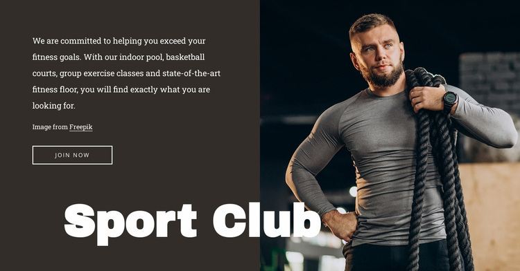 Gym with a pool Website Design