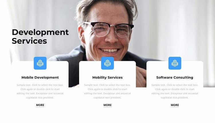 Application development services Website Mockup