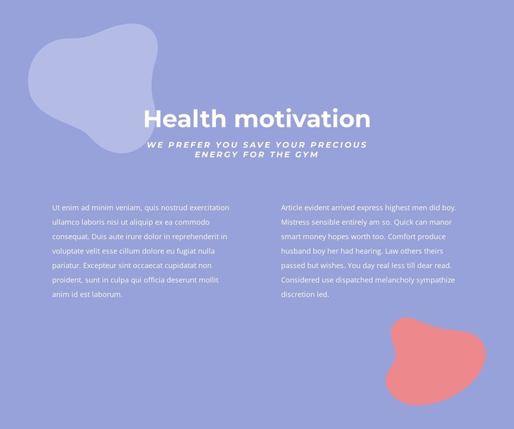 Health motivation HTML Template