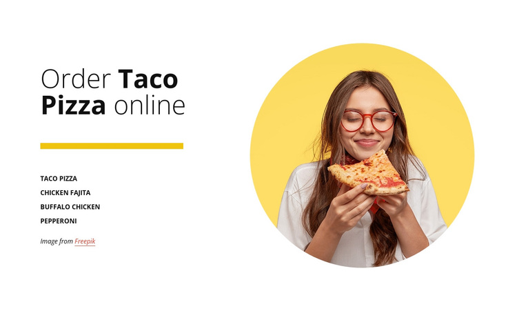 Order pizza online Joomla Page Builder