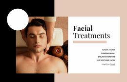 Skin Treatments Website Layout