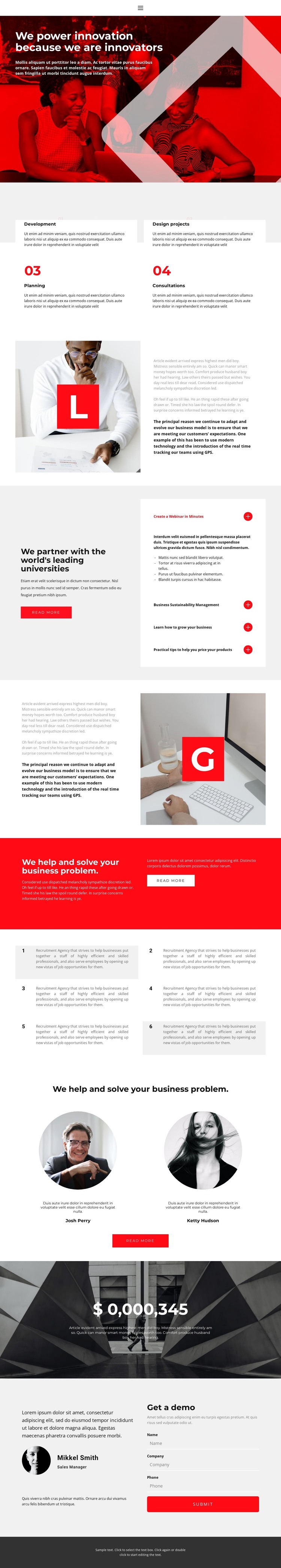 Our strength lies in innovation HTML Template