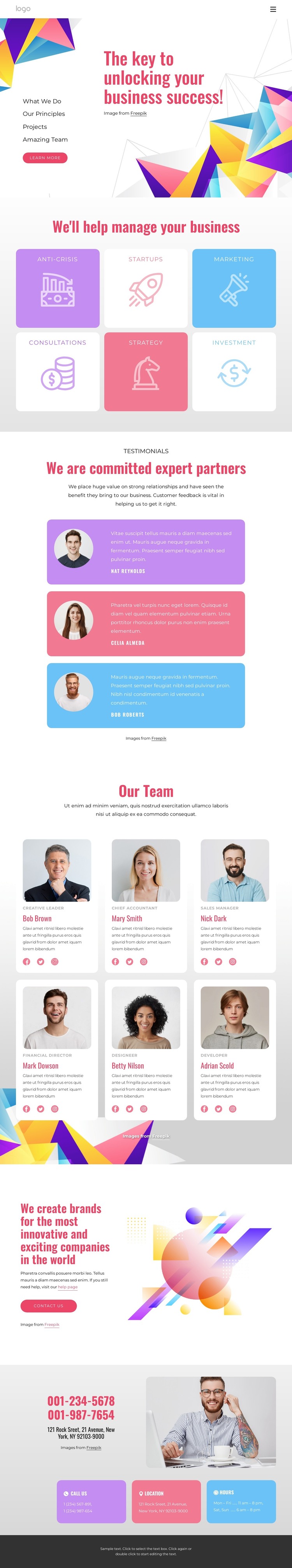 How to unlock brand success HTML Template
