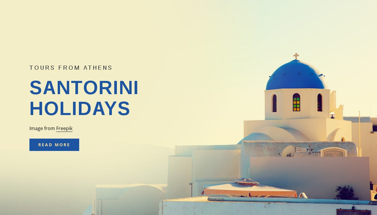 Santorini holidays Website Builder Templates